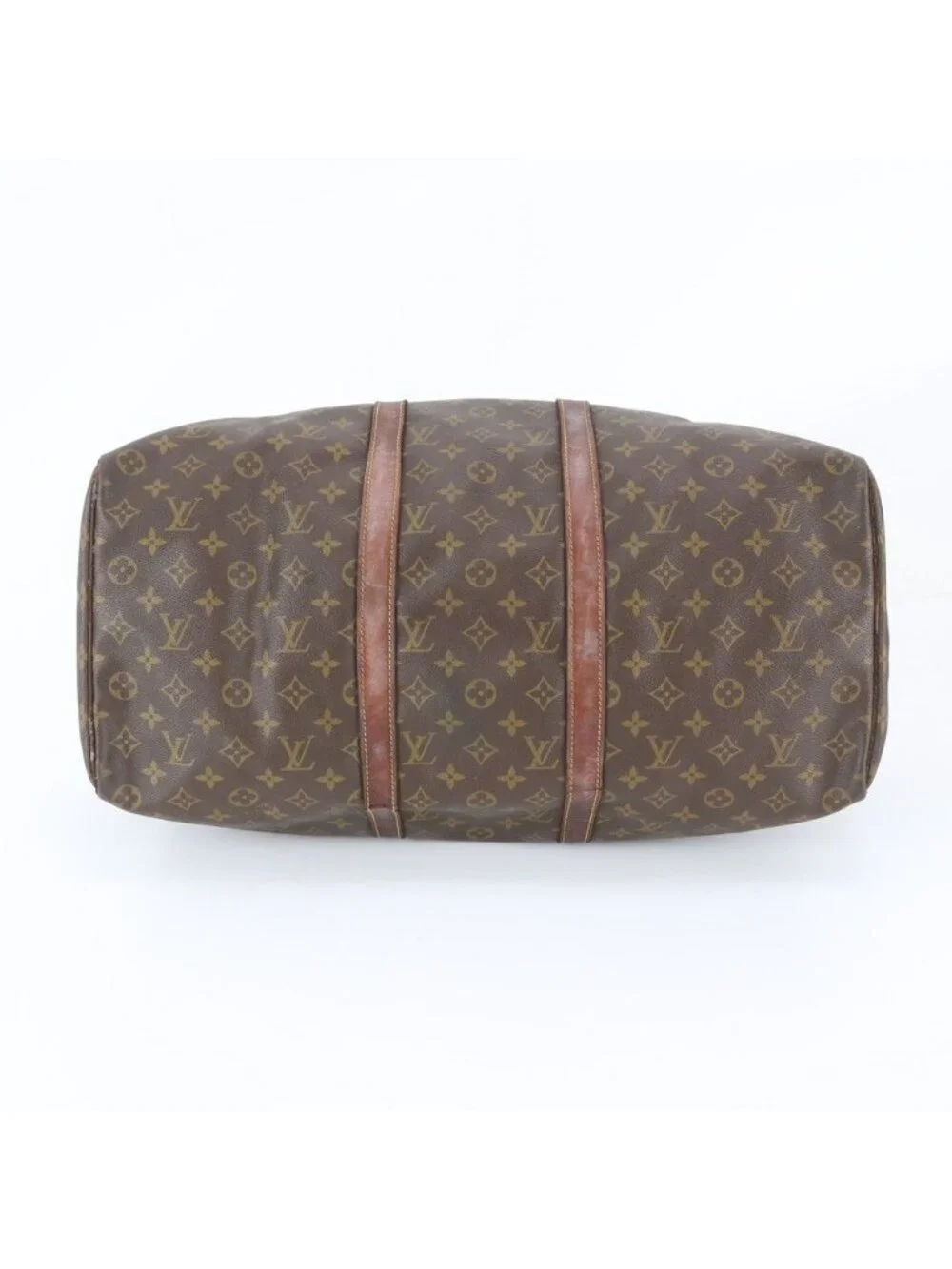 Louis Vuitton Monogram Keepall 50 Leather Boston Bag Tote Carry